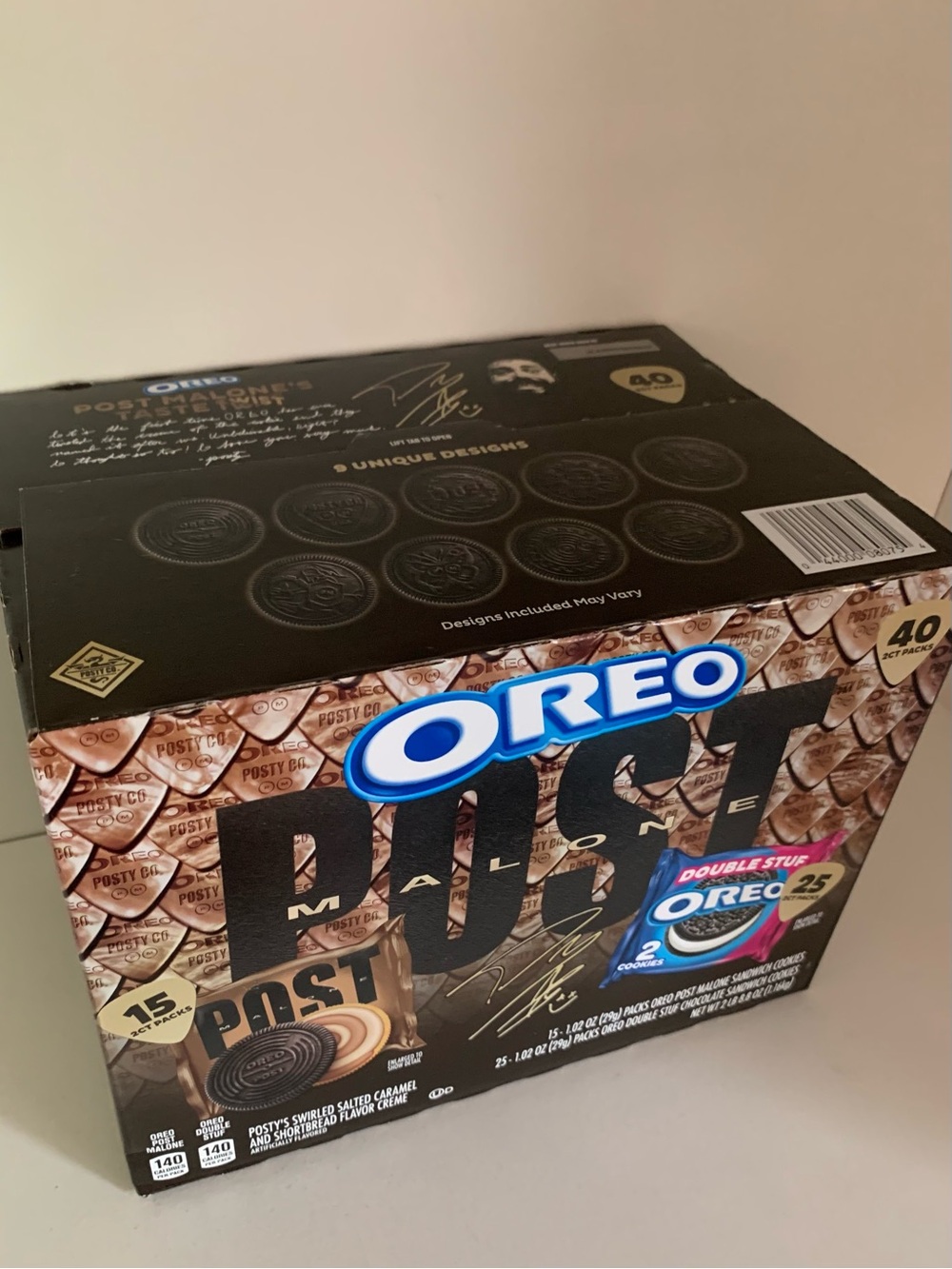 Empty post Malone Oreos box sealed